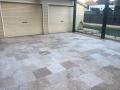 National Park Street Hamilton South. New Patio Area : Demolition and removal of concrete, new sub soil drainage system, preliminary and finished levels, travertine pavers and decorative pebbles
