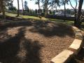 Kahibah Public School. Aboriginal Cultural & Yarning Area. Sandstone Blocks / Decorative River Gravel / Leaf Mulch / Natural  Sandstone