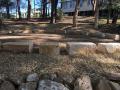 Kahibah Public School. Aboriginal Cultural & Yarning Area. Sandstone Blocks / Decorative River Gravel / Leaf Mulch / Natural  Sandstone