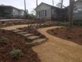 Lee Board Close Murrays Beach Garden / Excavations / Sandstone Walls / Sandstone Steps / Crushed Granite Patio And Paths / Shrubs And Mulch